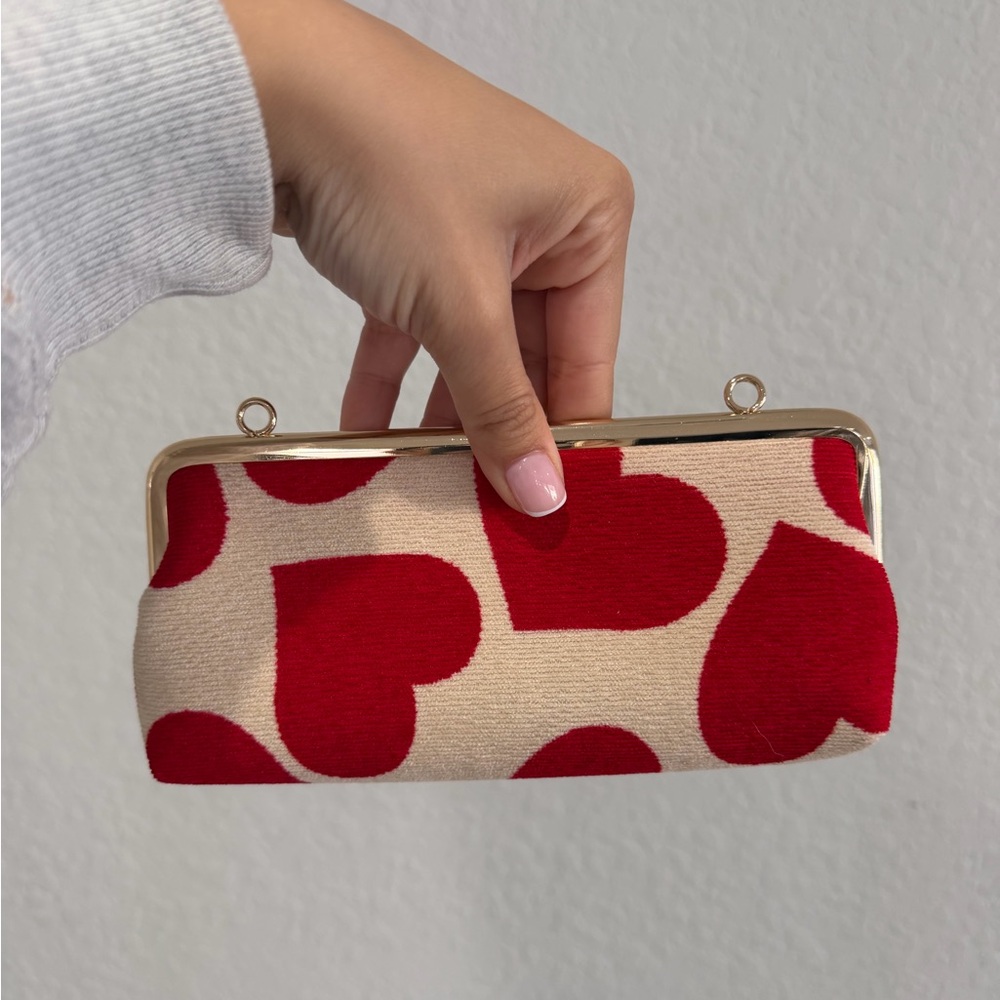 MiuMiu Heart Print Clutch/Cross-body (GWP) - Picture 2 of 4